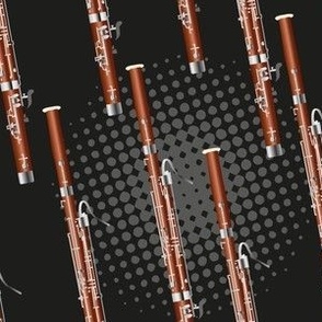 diagonal bassoons on black