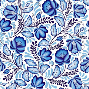 Blue Flowers Gzhel
