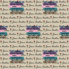 Jane Austen Book Stack Fabric
