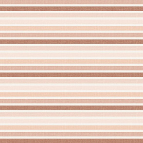 Retro Stripe Pinks Slubby Linen Look 