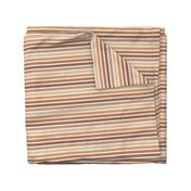 Retro Stripe Vintage Summer Slubby Linen Look 