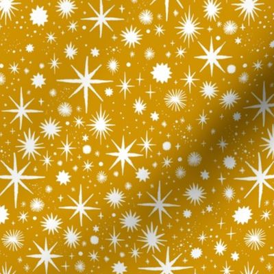 shimmering stars - mustard