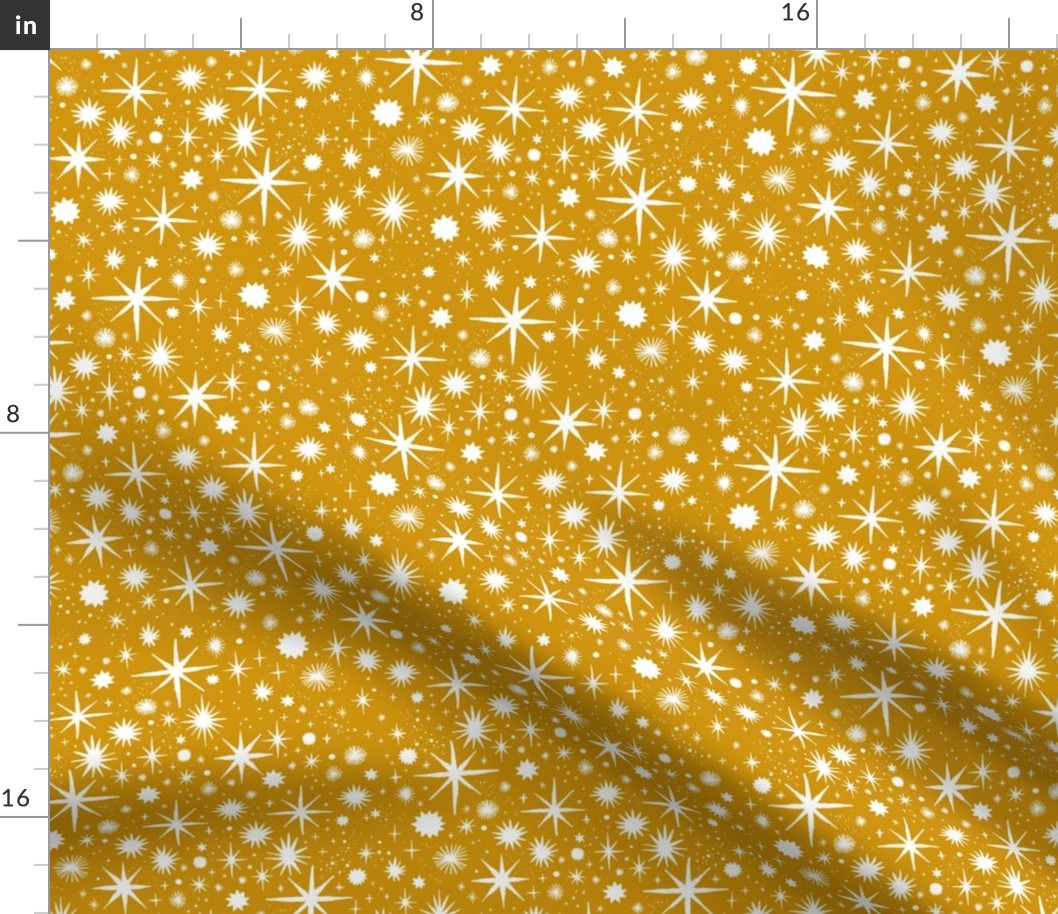 shimmering stars - mustard