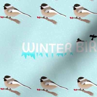 Winter Birds Tea Towel