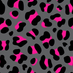 Large Scale - 80s Leopard Neon Pink And Grey