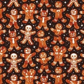 Gingerdead Men - Spooky Gingerbread - Black 1/2 Size