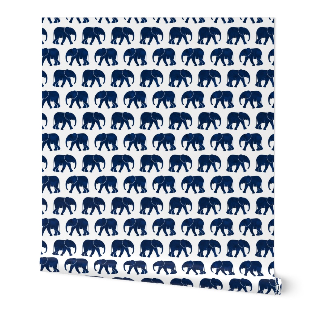 baby elephants - navy - LAD20