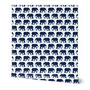 baby elephants - navy - LAD20
