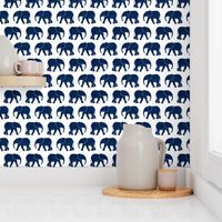 baby elephants - navy - LAD20