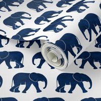 baby elephants - navy - LAD20