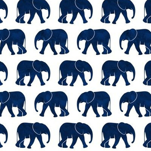 baby elephants - navy - LAD20