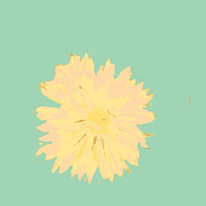 Yellow Flower-on green