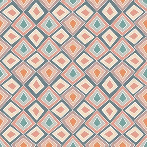 Retro Diamond Pattern Pastels