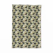 Ruth Bader GinsBIRD  tiny floral white GREEN LEAVES