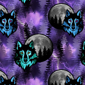 Purple woods wolf LARGE