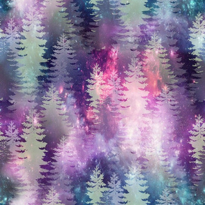 Galaxy winter forest LARGE