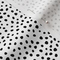 Little fat spots and speckles panther animal skin abstract minimal dots in monochrome black and white SMALL 