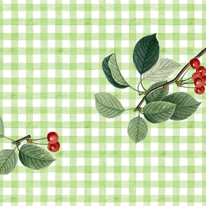 TEA TOWEL CHERRY TOSS (GREEN)