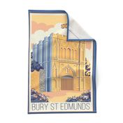 Bury St Edmunds Vintage Travel Poster Tea Towel