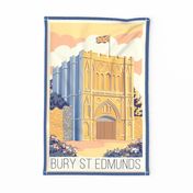 Bury St Edmunds Vintage Travel Poster Tea Towel