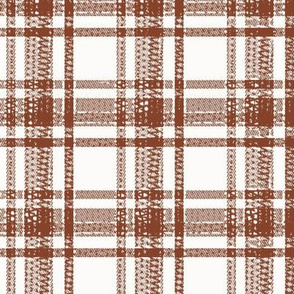 Stitched, Zigzag Plaid, brown, XL