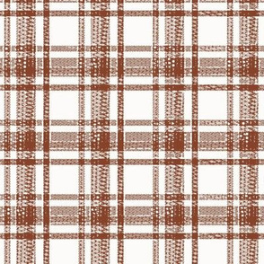 Stitched, Zigzag Plaid, brown, large