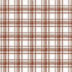 Stitched, Zigzag Plaid, brown, medium