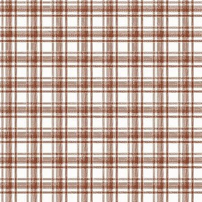 Stitched, Zigzag Plaid, brown, small