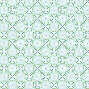 Daisy Tile - Blue/Turquoise/Pink -Smaller