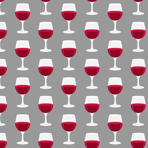 red wine glass on grey - LAD20