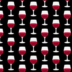 red wine glass on black - LAD20