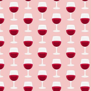 red wine glass on pink - LAD20