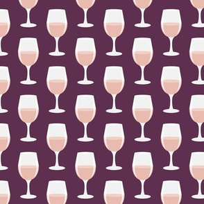 Rose' on plum - wine glass - LAD20