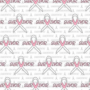 Breast cancer survivor ribbon  - pink