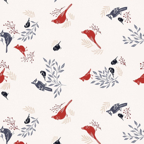 Backyard Birds - tea towel optimized