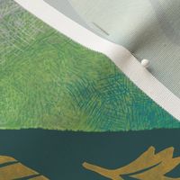 Hyde Park Parrots Tea Towel - Jade Green