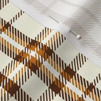 20-09w Coffee Chocolate Fall Plaid Brown Cream Caramel Tan White