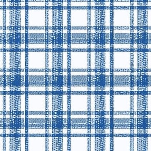 Stitched, Zigzag Plaid, denim blue, large