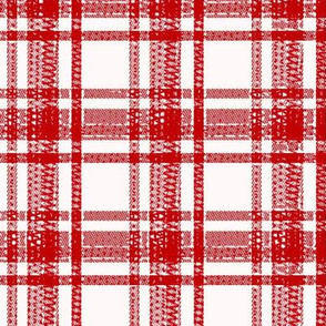 Stitched, Zigzag Plaid, red, XL