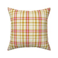 20-09p Fall Plaid Mustard Hot Pink Cream