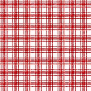 Stitched, Zigzag Plaid, red, small