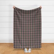 20-09m Fall Plaid Black White Cream Red Tartan