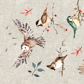 teatowel birds rotated