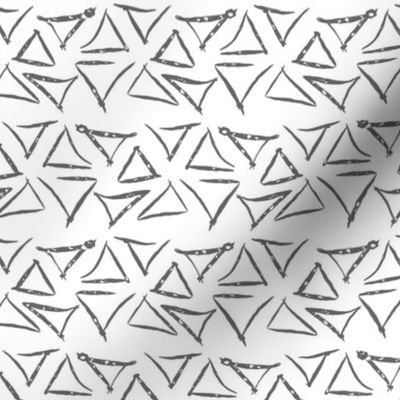 woodland triangles gray on white