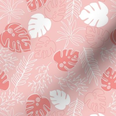 Tropical pink leaves