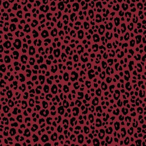 Leopard - Burgundy small