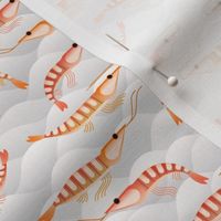 shrimps on grey waves - small