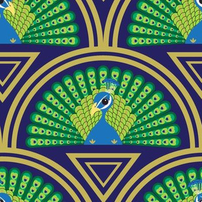 Art Deco Peacock wallpaper