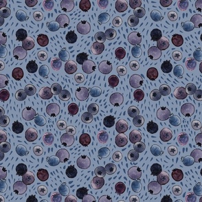 blueberries watercolor