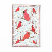 Winter Birds Tea Towel Challenge